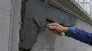 How to make cement flowers and leaves for wall decoration.