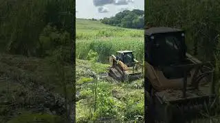 🔵 SSKRT150 Мульчер лесной OSMA на мини-погрузчике CAT279D3