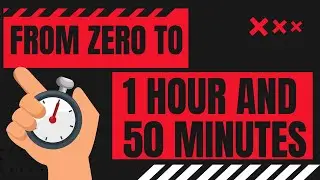 TIMER ! from 0 to 1 hour and 50 mins in minutes and seconds / 1h 50'  Countup from 0:00 to 1:50