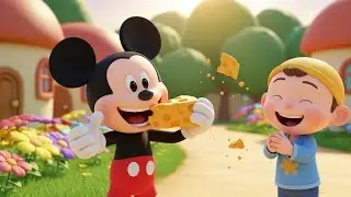 Mickey Mouse Lost His Cheesy Snack | Nursery Rhymes for Kids Preschool Learning