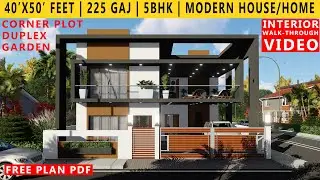 40' x 50' FEET MODERN HOUSE PLAN | 5BHK BUNGALOW  | 225 GAJ | 2000 SQFT | HOME DESIGN | DUPLEX #PLAN