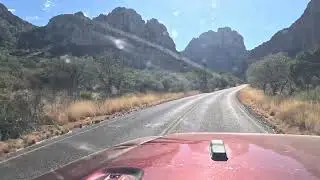 Our drive up to the chisos basin in big bend national park