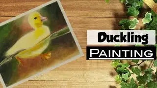 Cute Duckling Drawing With Oil pastel Step By Step 💛#shorts #oilpastel