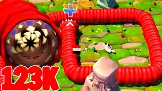 123K SCORE PART.117 WITH MAGNET TRICK !? Red Sandworm - Snake Rivals