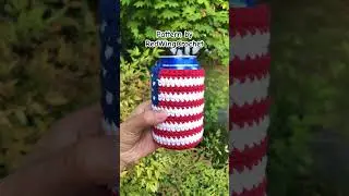 🇺🇸Can coozies are actually the best🧶 #crochet #crochetpattern #americanflag #fourthofjuly #shorts