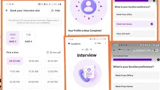 Full time jobs in squadstack new options interview slot whole procedure in one video #squadstack