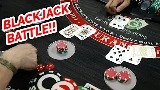 NEW MINI CRAPS TABLE!!! Blackjack Battle - Timmy Vs. David