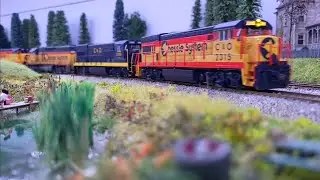 Chasing a Chessie System auto parts train. 