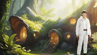 I Built a Glowing Modern Shelter Inside a Massive Log #building #survival #shelter #woodworking