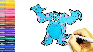 How to Draw Sulley for Beginners | Step-by-Step Easy Drawing Tutorials