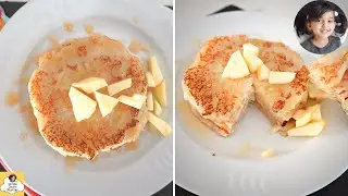 EGGLESS APPLE PANCAKE | Pancake without flour | How to make soft apple pancake |