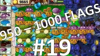 Plants vs Zombies Survival Endless 950 - 1000 Flags