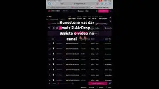 RUNESTONE vai dar mais 2 AirDrop, assista o v&iacute;deo👇🏾 #runestone #runes #crypto #bitcoin #airdrop
