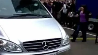 Justin Bieber leaving in a car at the Hyatt Hotel, Birmingham