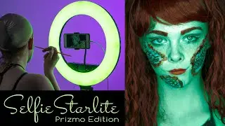 RGB LED Ring Light for Live Video and Vlogging - The Selfie Starlite Prizmo Edition