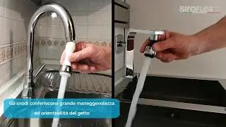 Duetto 2507/5 W: Cannuccia Rubinetto+Rompigetto Rubinetto Sirius con Aeratore+Doccetta &ndash; Siroflex