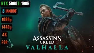 Assassin's Creed Valhalla RTX 5060 Ti 16GB FPS TEST | AC Valhalla RTX 5060 Ti & i5 14400F Benchmark