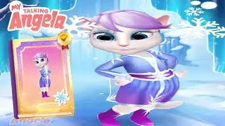 ☃️🧊Ice Dance Dress's sticker album  My Talking Angela Frozen Winter Update Pt 3 gameplay #22