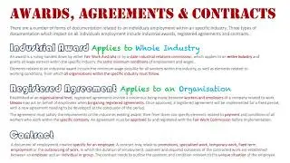 Awards, Agreements & Contracts