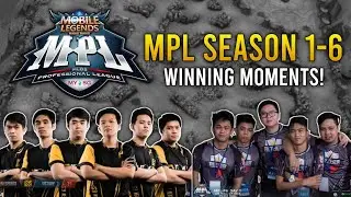 MPL SEASON 1-6 WINNING MOMENTS! EMOTIONAL! | MOBILE LEGENDS