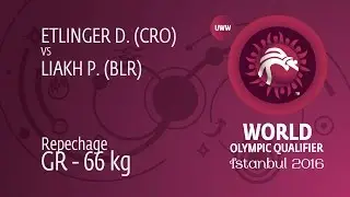 Repechage GR - 66 kg: P. LIAKH (BLR) df. D. ETLINGER (CRO) by forfeit, 0-0