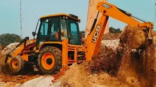 jcb 3dx plus mitti khudai and mitti mixed in Village working video _#jcbvideo _#jcb _#excavator _#