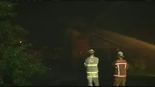 Home on fire in Northampton