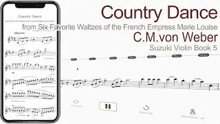 Country Dance | C.M.von Weber【 Violin Sheet Music 】