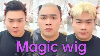 People with thin hair are ecstatic! This wig will look just like your own hair#T&oacute;c Giả#メンズウィッグ #ウィッグ
