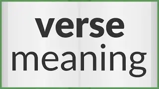 Verse | meaning of Verse
