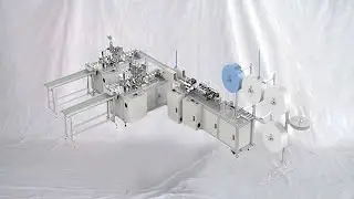 Medical face mask making machine line automatic 3 Ply masks maker  mascarillas que hacen la m&aacute;quina