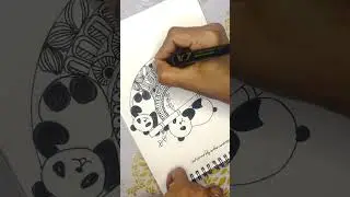#panda #pandamandala #mandalaart #art #explore #artist #pattern #fyp #viralshorts
