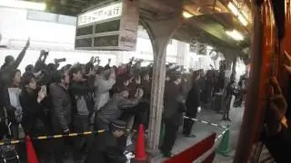阪堺電気軌道上町線、住吉公園駅最終日、最終列車モ１６１乗車光景