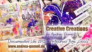 【Artjournal Page】 Goals 2015 & One little Word 2015