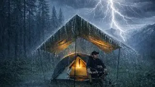 Потрясающий кемпинг под проливным дождем и грозой | Штормовая ночь на природе