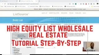 HIGH EQUITY Owner Occupied List using Listsource Step by Step Tutorial Wholesale Real Estate
