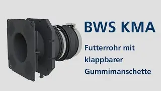 Montage Futterrohr mit klappbarer Gummimanschette