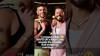 💔 &ldquo;I crossed a line&rdquo; 😢&nbsp;MAFS UK&rsquo;s Keye Luke reveals the mistake that ended his marriage. #gaylove