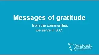 PHSA Messages of Thanks