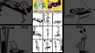 9 Best Triceps Long Head Workout | Bigger & Defined Arms | Gym & Home Training