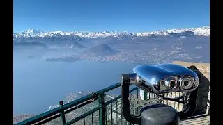 Lago Maggiore view from Sasso del Ferro mountain, ITALY