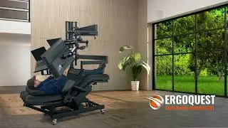 ErgoQuest Reclining Workstation Zero Gravity Workstation 0b-XL - Work Reclined without Pain