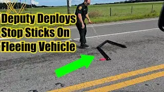 POLK COUNTY Sheriff's Office Takes Down Fleeing Vehicle with STOP STICKS!