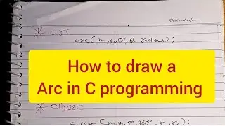 3. How to draw a arc in c programming using graphics #cprogramming #youtubevideo #coding #arc