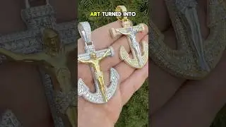 We Turn Art Into Jewelry! Look At The Details! Harlembling Anchor Jesus Piece