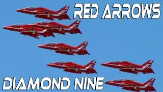 4K UHD  Red Arrows Diamond Nine  .End of display airshow season  2021 Sunsetshow