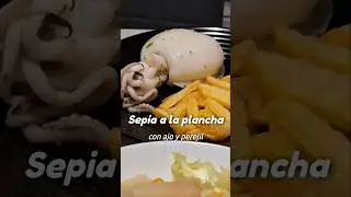 Sepia a la plancha con ajo y Perejil #shorts #sepia #ปลาหมึก #octopus