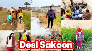 Desi vibes, pure joy! 🌸✨ #Apni Land Apna Mahol💚Zameen Sy jura Payar/Sabz Khait dil ka sakoon 🍀