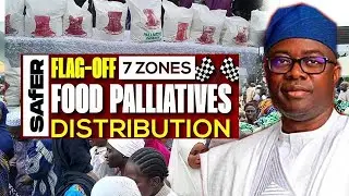 Oyo State Governor Seyi Makinde Flag-Off Food Palliative Distribution in 7 zones of Oyo State