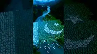 🌟 Pakistani Flag Formed by Thousands of Luxury Cars | Cinematic Drone Shot 3D #countryflag #ternding